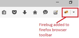 Firebug toolbar icon